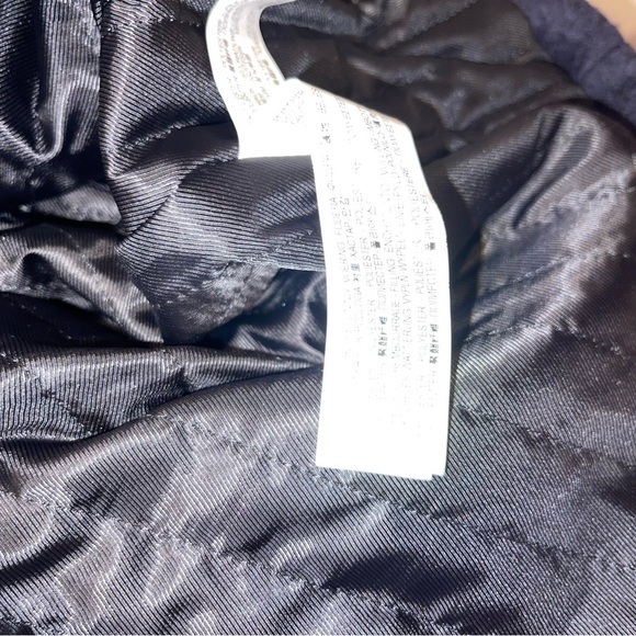 Zara navy blue double breasted peacoat detachable faux fur collar medium - Picture 9 of 9